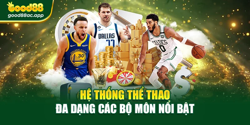 Hệ thống thể thao đa dạng các bộ môn nổi bật